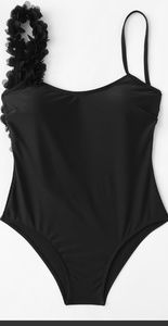 Flower Strap Low Back One Piece Swimsuit